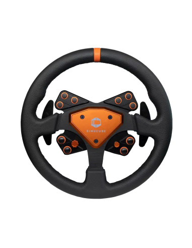 Simucube 2 Pro + Simucube Tahko oranžový kulatý kožený volant