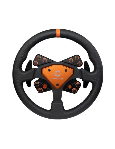 Simucube 2 Pro + Simucube Tahko oranžový kulatý kožený volant