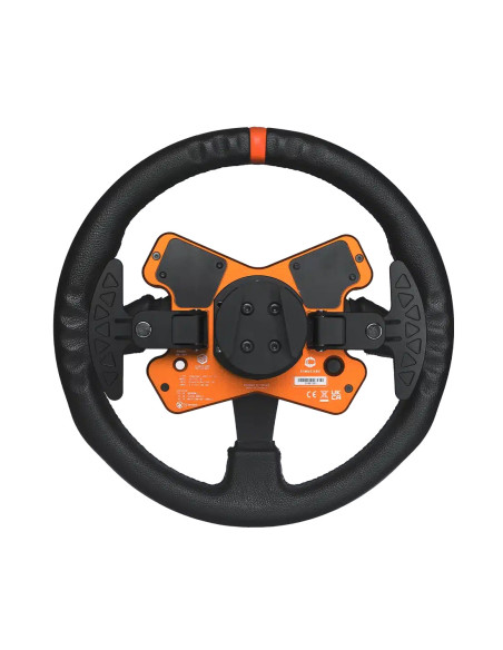 Simucube 2 Pro + Simucube Tahko Round Leather Orange Steering Wheel