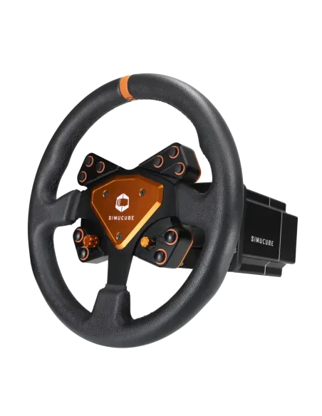 Simucube 2 Pro + Simucube Tahko oranžový kulatý kožený volant