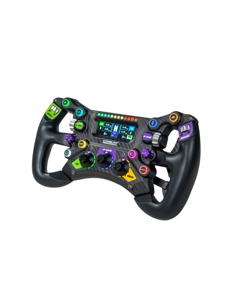 CONSPIT 300 GT – 3D Carbon Sim Racing Wheel with LCD, RGB & Magnetic Paddles | RaceGear.eu