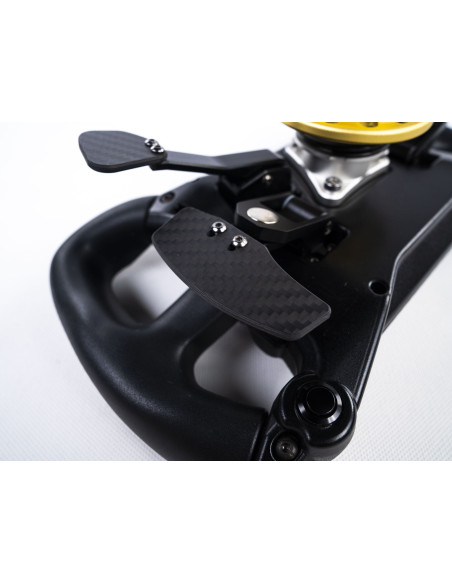 CONSPIT 300 GT – 3D Carbon Sim Racing Wheel with LCD, RGB & Magnetic Paddles | RaceGear.eu