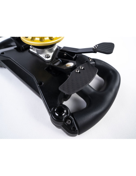 CONSPIT 300 GT – 3D Carbon Sim Racing Wheel with LCD, RGB & Magnetic Paddles | RaceGear.eu
