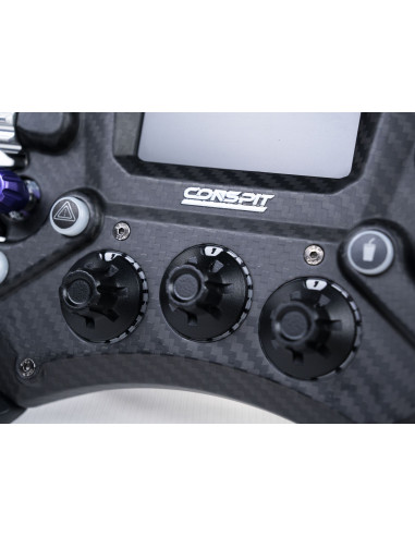 CONSPIT 300 GT – 3D Carbon Sim Racing Wheel with LCD, RGB & Magnetic Paddles | RaceGear.eu