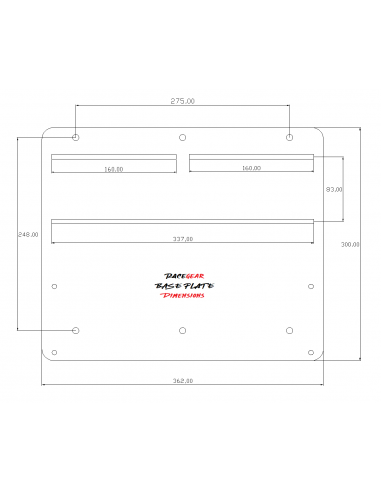 Two-piece 6mm RaceGear base pedal plate